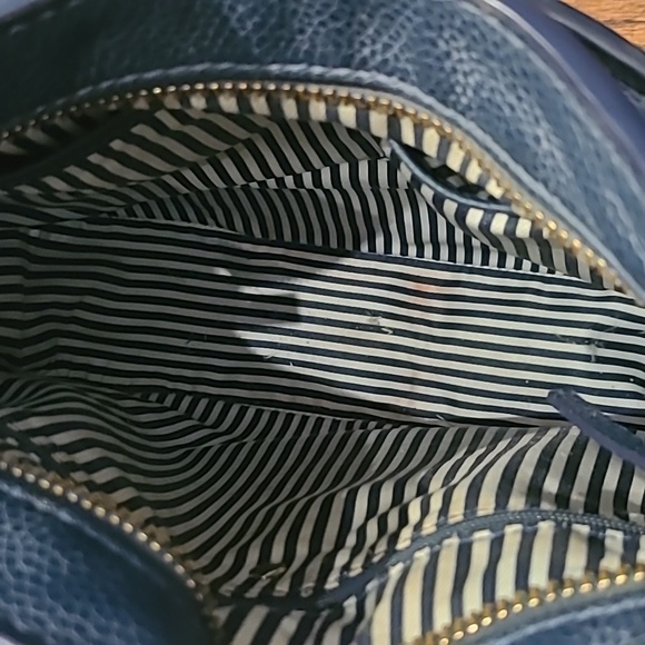 Kate Spade Navy Leather "Orchard Street - Small Hemsley" Crossbody Bag - Picture 6 of 16